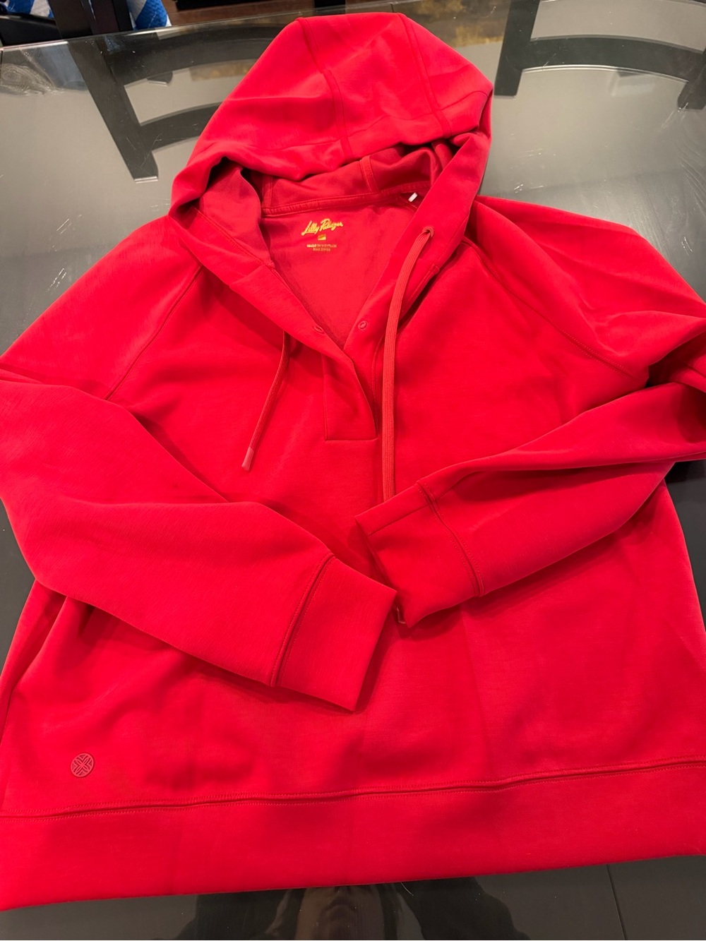 Lilly Pulitzer Bright Red Hooded Pullover